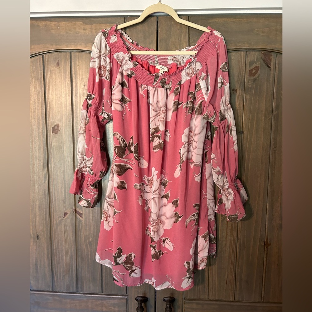 Entro Pink and Green Dress